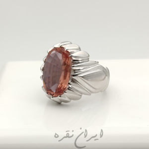 انگشتر نقره دستساز با نگین آلکساندریت