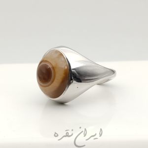انگشتر دستساز رکاب فیلی نگین باباغوری