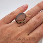 انگشتر عقیق خراسان با رکاب ماشینی