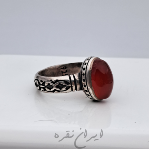 انگشتر ماشینی با نگین عقیق یمنی