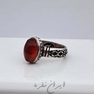 انگشتر ماشینی با نگین عقیق یمنی